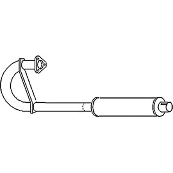 Aftermarket New Fits Massey Ferguson MF Tractor Muffler TO35 M115 MF-9 17.5" Pipe Len MF9010 - main